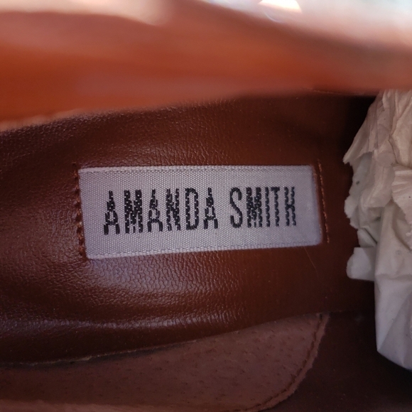 Amanda Smith ankle boots brown western back zip 8 - Picture 5 of 10